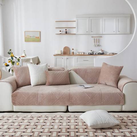 Housse de fauteuil et canapé matelassée – coloris beige – protection optimale pour votre fauteuil 