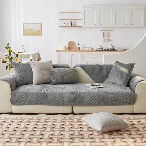 Housse de Fauteuil et Canapé Matelassée Gris Foncé – Confort et Protection Total