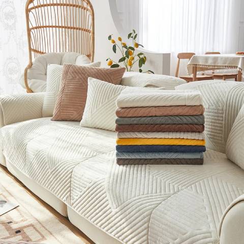Housse de Fauteuil et Canapé Matelassée Blanche Neige – Élégance et Protection Haute Gamme