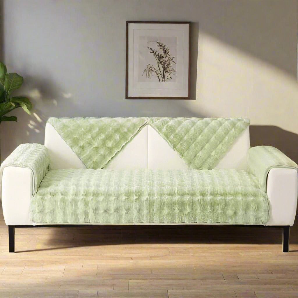 Housse de fauteuil universelle ultra-douce – coloris vert menthe – protection optimale et design raffiné