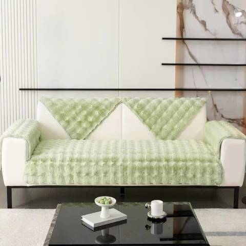 Housse de fauteuil extensible ultra-douce – coloris vert menthe – protection optimale et design raffiné