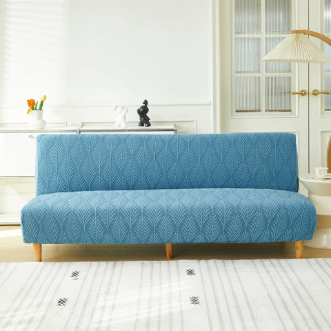 Housse clic clac en jacquard - bleu