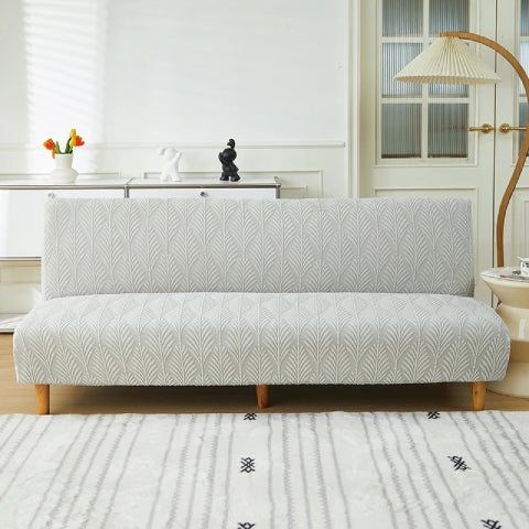 Housse clic clac en jacquard - gris clair