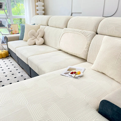 Housse coussin d'assise pour canapé - Blanc