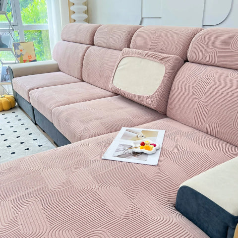 Housse coussin d'assise pour canapé - rose
