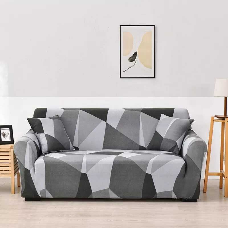 Housse de Canapé d'Angle Universelle à Motifs Géométrique - Tissu Extensible & doux