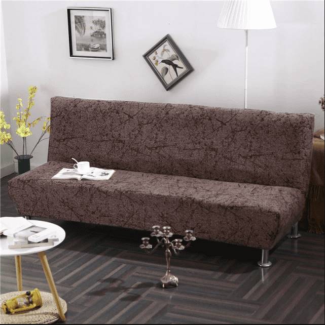 Housse de clic clac marron foncé avec motif naturel nervuré