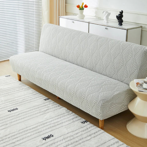 Housse clic clac en jacquard - gris clair