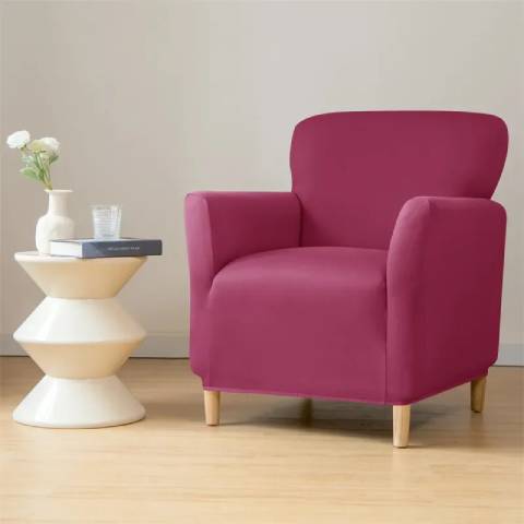 Housse de fauteuil cabriolet en jacquard - rouge bordeaux