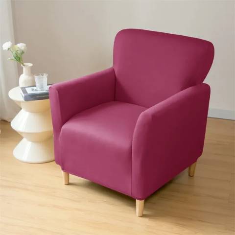 Housse de fauteuil cabriolet en jacquard - rouge bordeaux