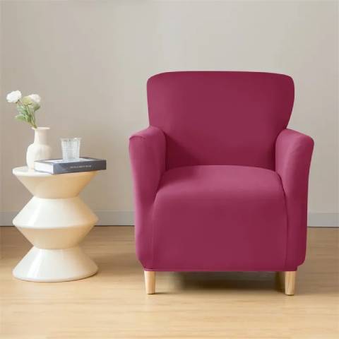 Housse de fauteuil cabriolet en jacquard - rouge bordeaux