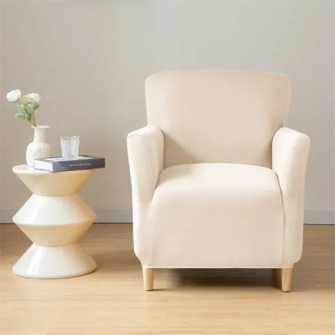Housse de fauteuil cabriolet en jacquard - beige