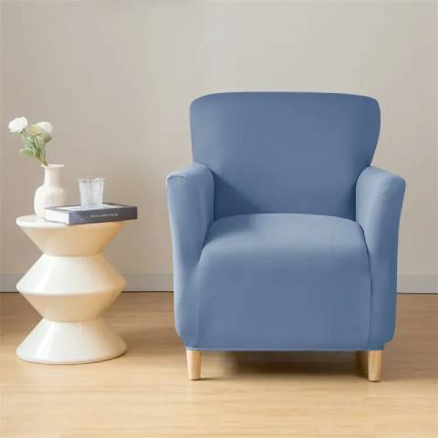 Housse de fauteuil cabriolet en jacquard - bleu ciel