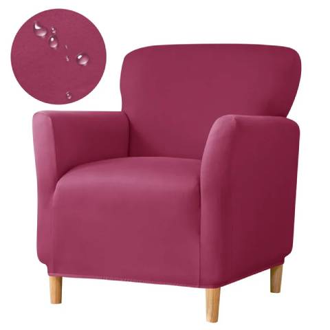 Housse de fauteuil cabriolet en jacquard - rouge bordeaux