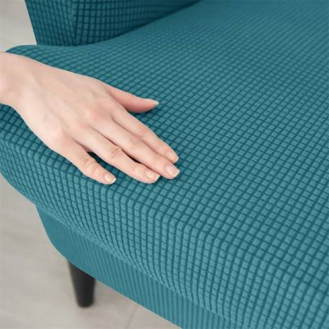 Housse de fauteuil oreiller extensible - bleu canard - Protection et style nordique