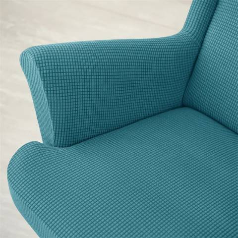 Housse de fauteuil oreiller extensible - bleu canard - Protection et style nordique
