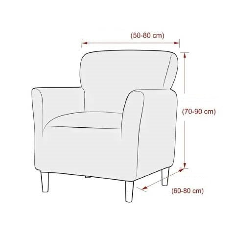 Housse de fauteuil extensible en velours - blanc cassé