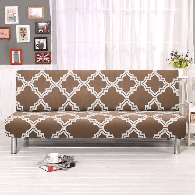 Housse de canapé BZ géométrique moderne couleur marron