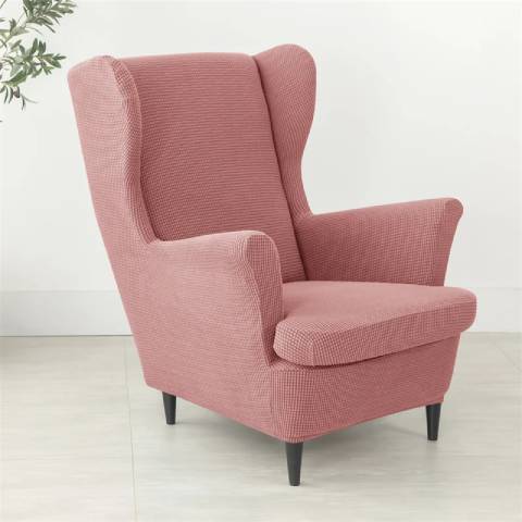 Housse de fauteuil oreiller extensible - Rose - Protection et style nordique