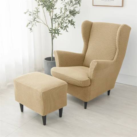 Housse de fauteuil oreiller extensible - Beige - Protection et style nordique