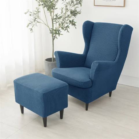 Housse de fauteuil oreiller extensible - Bleu - Protection et style nordique