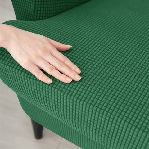 Housse de fauteuil oreiller extensible - Vert émeraude - Protection et style nordique
