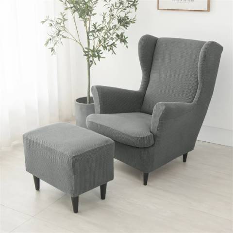 Housse de fauteuil oreiller extensible - gris - Protection et style nordique