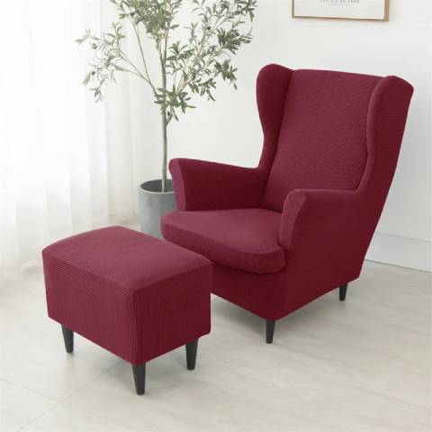 Housse de fauteuil oreiller extensible - rouge bordeaux - Protection et style nordique