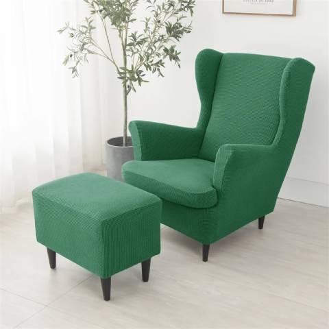 Housse de fauteuil oreiller extensible - Vert émeraude - Protection et style nordique