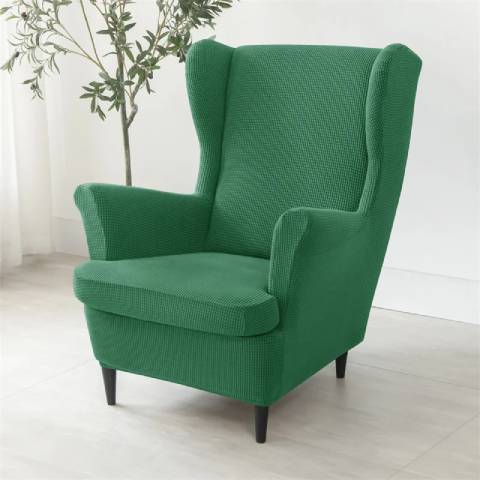 Housse de fauteuil oreiller extensible - Vert émeraude - Protection et style nordique