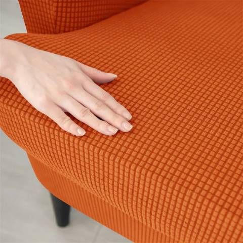 Housse de fauteuil oreiller extensible - Orange - Protection et style nordique