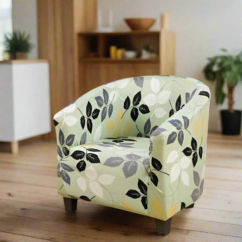 Housse fauteuil club universelle – coloris vert menthe – réparation temporaire ou esthétique