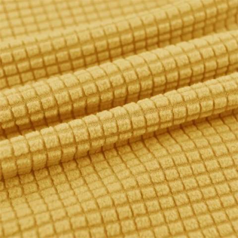 Housse fauteuil crapaud en tissu jacquard – coloris jaune moutard – ajustement parfait pour tout type de fauteuil