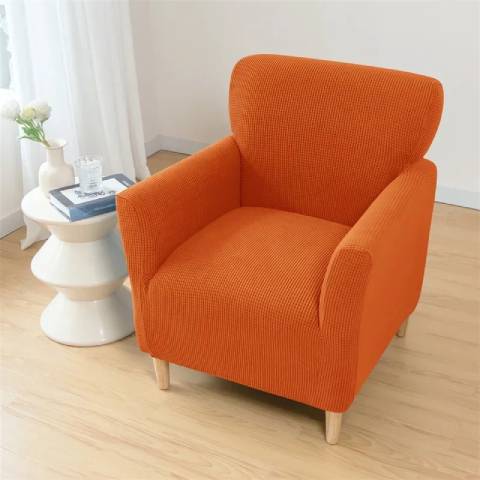 Housse fauteuil crapaud extensible – coloris orange - Protection élégante