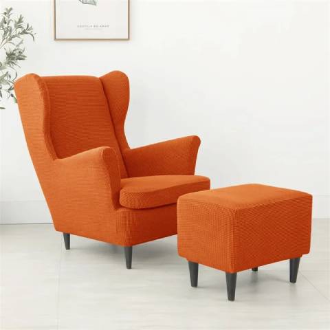 Housse de fauteuil oreiller extensible - Orange - Protection et style nordique