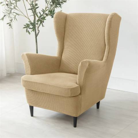 Housse de fauteuil oreiller extensible - Beige - Protection et style nordique