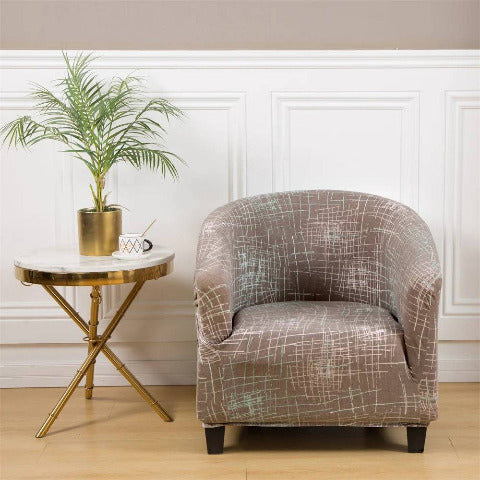 Housse pour fauteuil club pas cher – coloris beige – facile à laver et solution économique