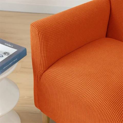 Housse pour fauteuil crapaud extensible – coloris orange - Protection élégante