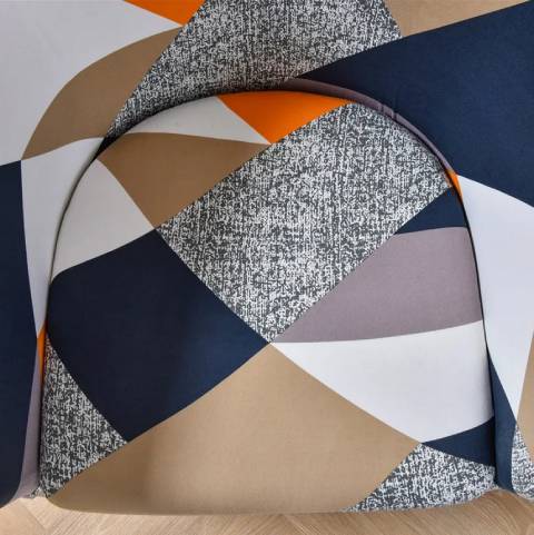Housse de fauteuil club matelassé – housse fauteuil universelle motifs géométrique coloré – adaptabilité à différents types de fauteuils