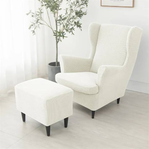 Housse de fauteuil oreiller extensible - blanc - Protection et style nordique