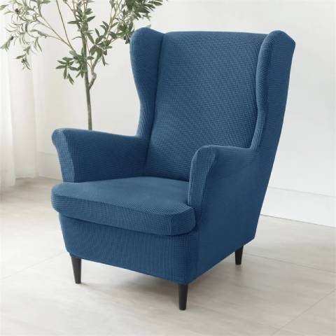 Housse de fauteuil oreiller extensible - Bleu - Protection et style nordique