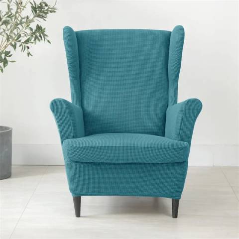 Housse de fauteuil oreiller extensible - bleu canard - Protection et style nordique