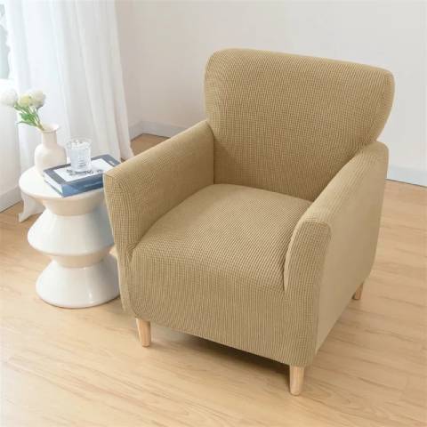 Housse de Fauteuil Crapaud Beige  - Sobriété et Protection