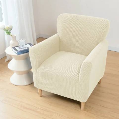 Housse de Fauteuil Crapaud Blanc Cassé - Sobriété et Protection
