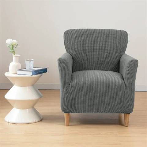 Housse de Fauteuil Crapaud Gris  - Sobriété et Protection