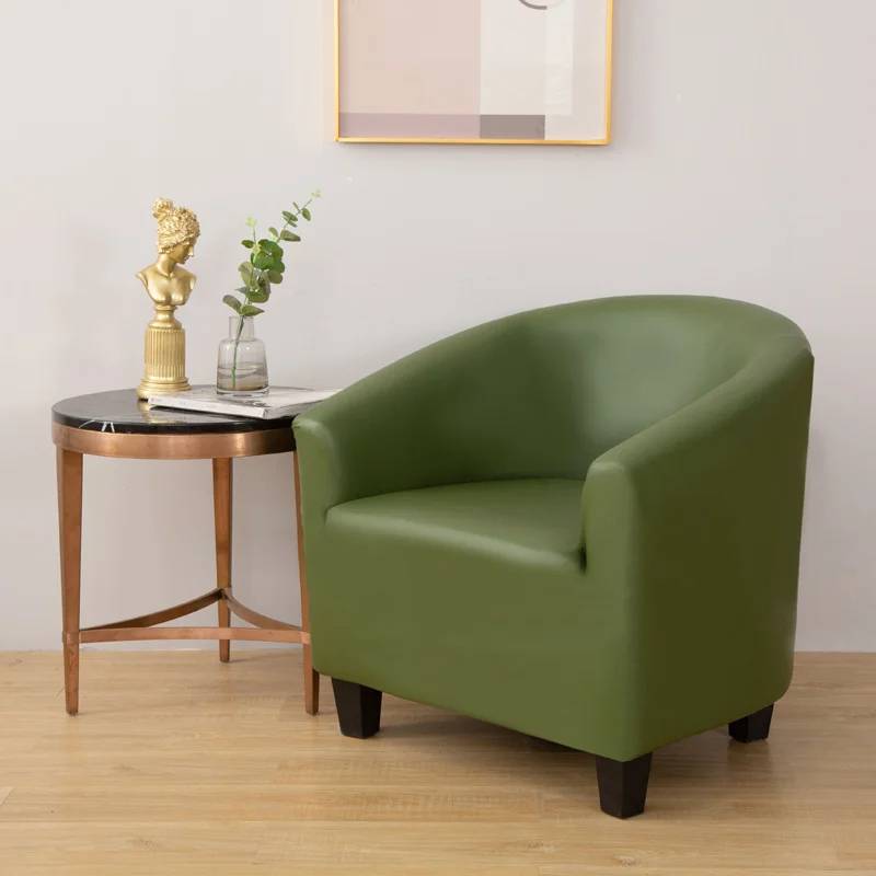 Housse pour fauteuil cabriolet extensible en cuir - vert