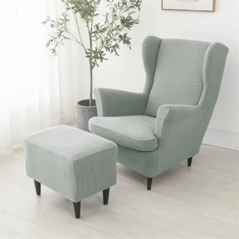 Housse de fauteuil oreiller extensible - Gris clair - Protection et style nordique