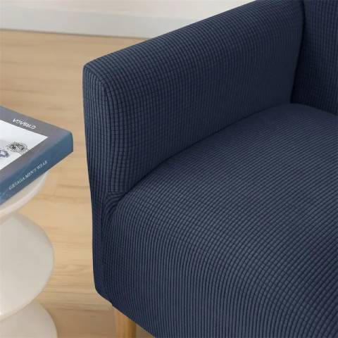 Housse de Fauteuil Crapaud Bleu Marine - Sobriété et Protection