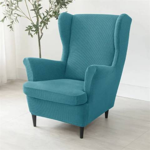 Housse de fauteuil oreiller extensible - bleu canard - Protection et style nordique