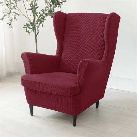Housse de fauteuil oreiller extensible - rouge bordeaux - Protection et style nordique